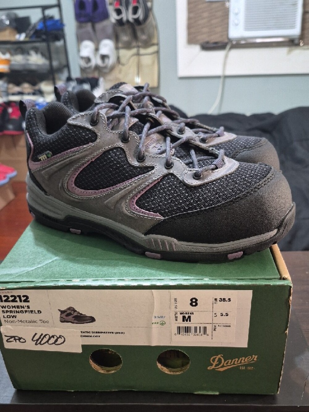Danner Women's Springfield Low 3" Gray/Purple ESD Composite Toe (NMT) W8 NEW - Picture 3 of 12